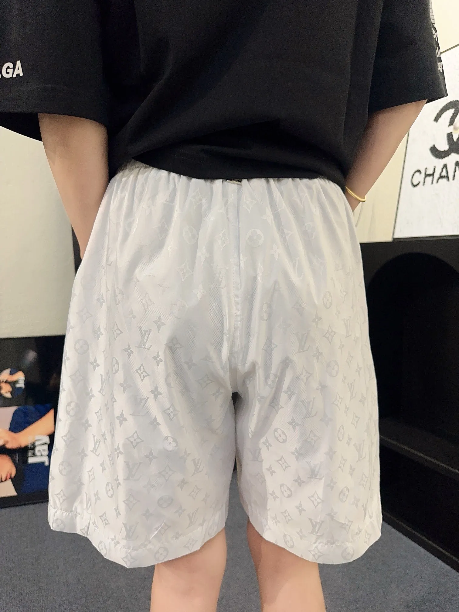 Louis Vuitton/Louis Vuitton Classic dark pattern old flower jacquard beach shorts